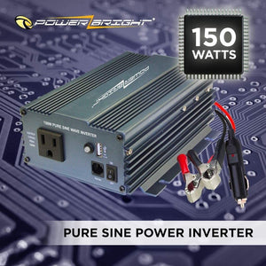 PowerBright Pure Sine Power Inverter 150 Watt image of 150 watts pure sine power inverter