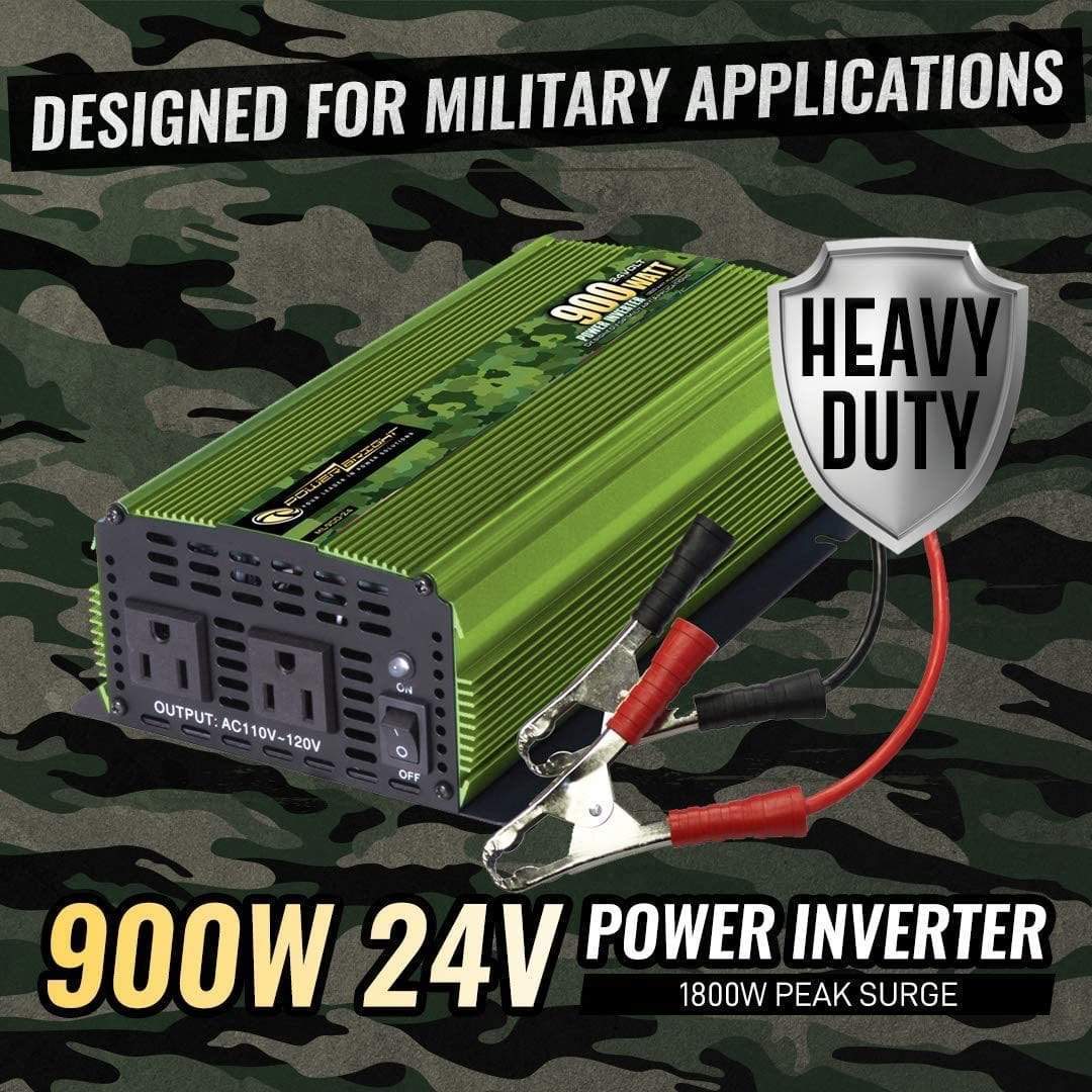 PowerBright 900 Watt 24 V Power Inverter%ECMA%Dual 110 V AC