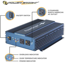 Load image into Gallery viewer, PowerBright 24 Volts Pure Sine Power Inverter 1000 Watt user manual image
