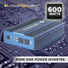 Load image into Gallery viewer, PowerBright 24 Volts Pure Sine Power Inverter 600 Watt image of 600 Watts pure sine power inverter
