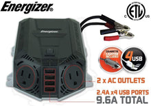 Load image into Gallery viewer, Energizer 500 Watt Power Inverter 12V image of 9.6A compatible USB
