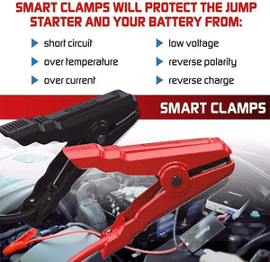 Energizer Heavy Duty Jump Starter 7500mAh image of smart clamps