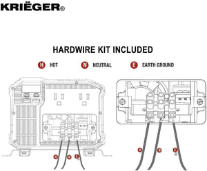 Krieger 3000 Watts Power Inverter 12V to 110V image of hardwire kit