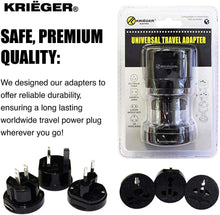 Load image into Gallery viewer, KRIGER Small Size Worldwide International Travel Plug Adapter Kit  image of safe premium quality
