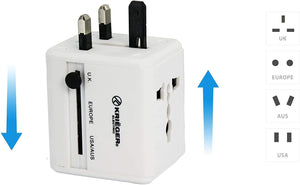 KRIEGER Universal Worldwide All-in-one Travel Charger Adapter Plug image of outlet type