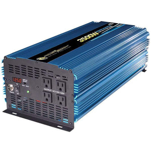 PowerBright PW3500-12 - 3500 Watt 12V DC to 110V AC power inverter with cables - Voltage Converters and transformers