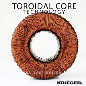 ULT1150 Krieger 1150 Watt Voltage Transformer, 110/120V to 220/240V image of toroidal core technology