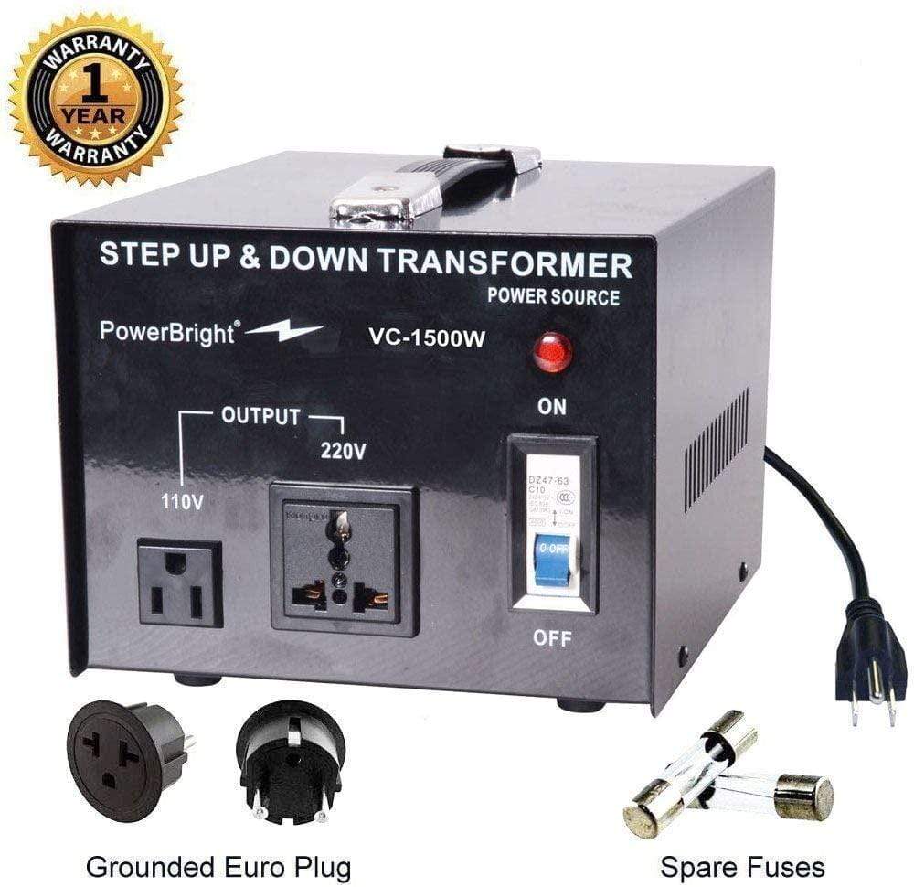 PowerBright Step Up & Down Transformer 220-240 Volt to 110-120 Volt AND from 110-120 Volt to 220-240(1500W)  main image