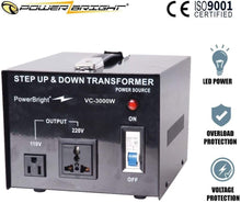 Load image into Gallery viewer, VC3000W PowerBright 3000 Watts Voltage Transformer image of product inclusion
