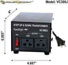 Load image into Gallery viewer, VC300J PowerBright 300 Watts Japanese Voltage Transformers image of product
